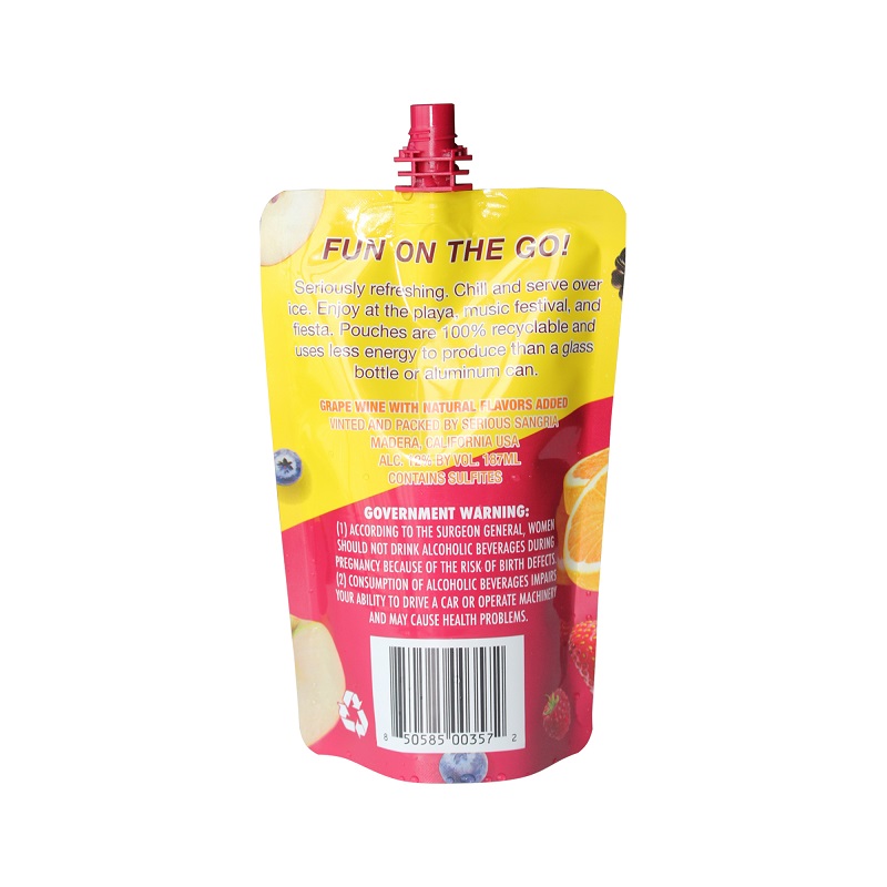 foil spout pouch juice packaging bag